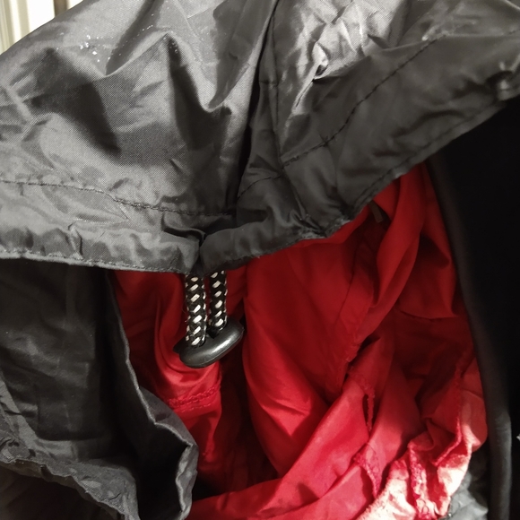 Deep Red and Black Quarter Zip Pull Over Windbreaker - Picture 6 of 9